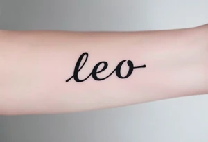 Fancy style "leo"  birth
 sign lion tattoo idea