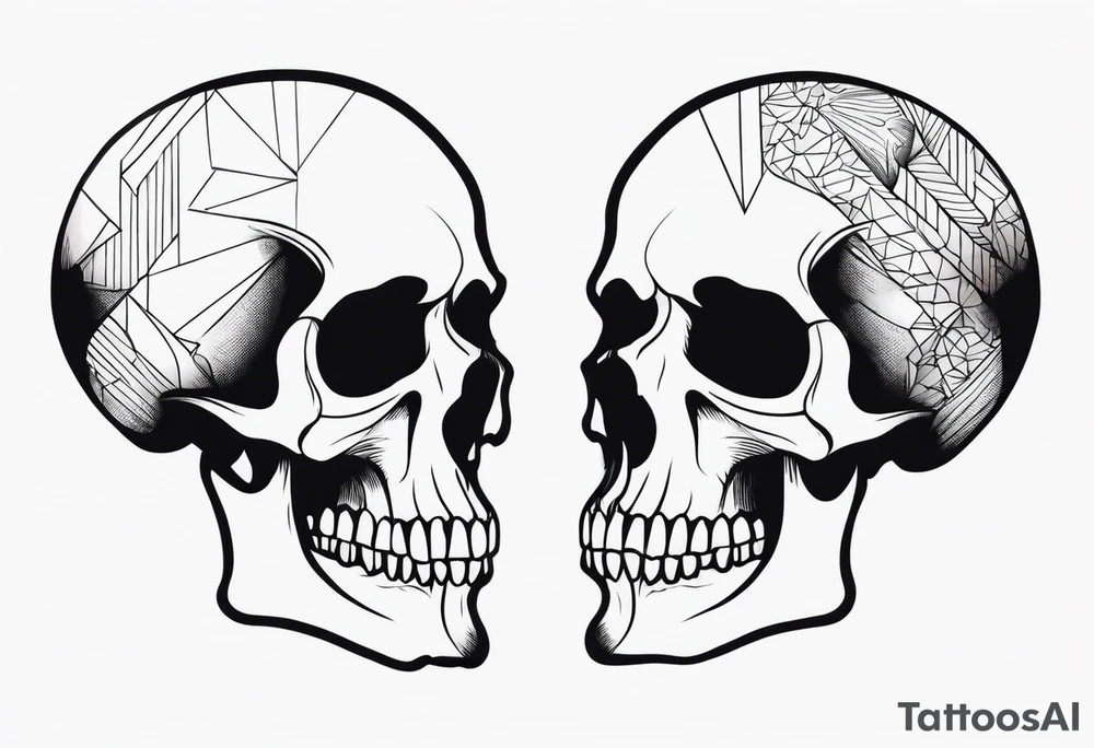 SIDE VIEW SKULL tattoo idea