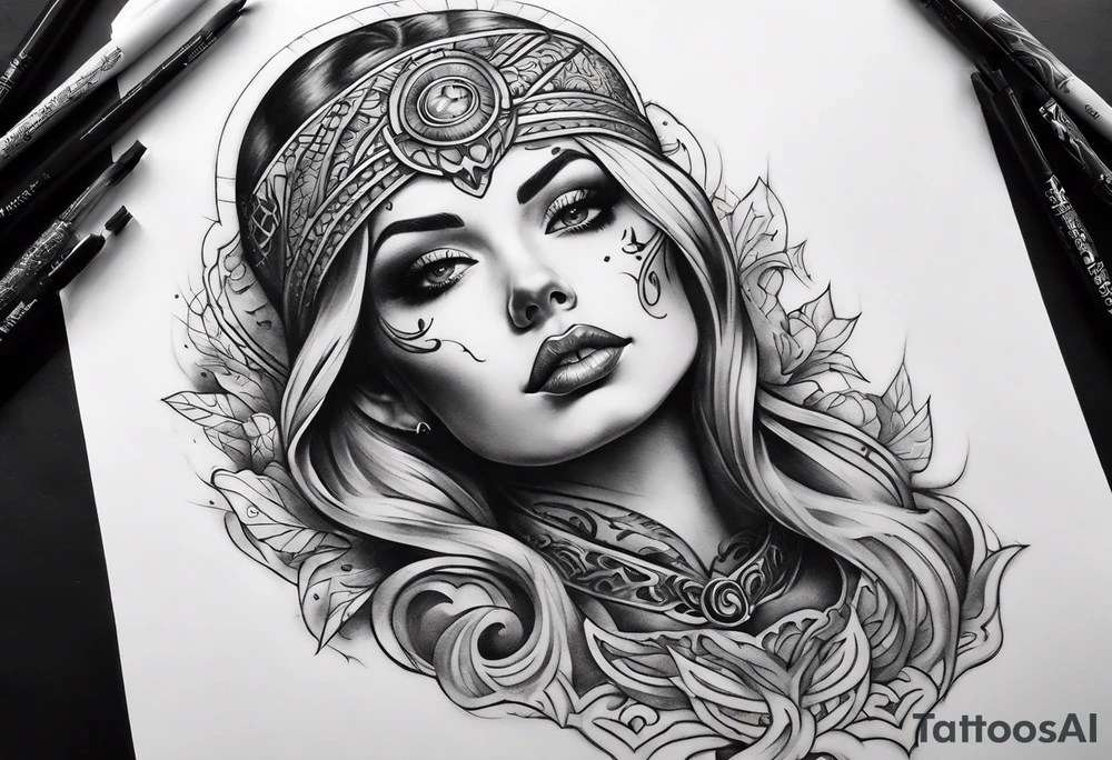 Sexy ghost tattoo idea