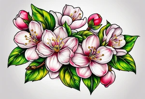 Apple blossom tattoo idea