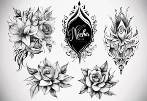 Name Neha tattoo idea