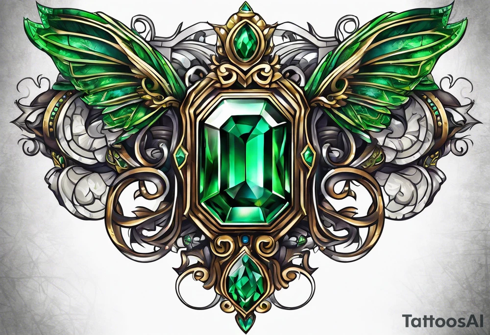 Emerald tattoo idea