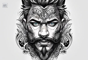 Half shark half man tattoo idea