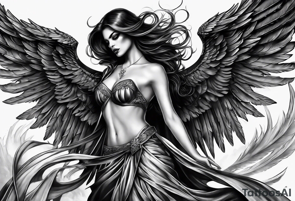 fallen angel reaper tattoo idea