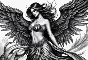 fallen angel reaper tattoo idea