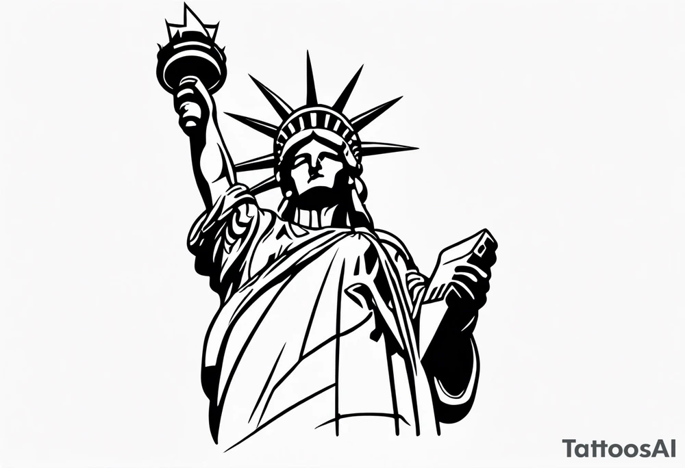 Statue of Liberty no face just the crown tattoo idea