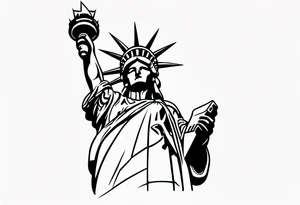 Statue of Liberty no face just the crown tattoo idea