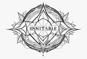 The word inimitable tattoo idea