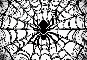 Spider web with spider tattoo idea