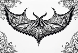 psychadelic manta ray symmetrical tattoo idea