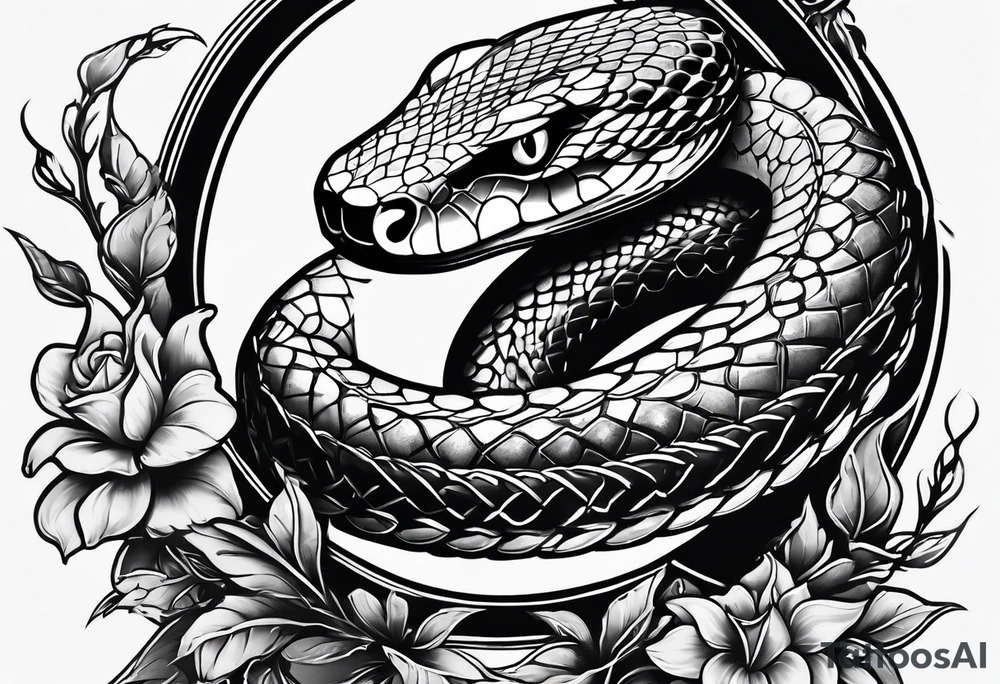 snake wrapped around a sword tattoo idea