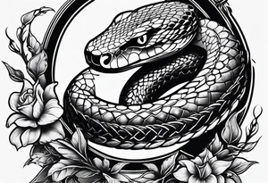 snake wrapped around a sword tattoo idea