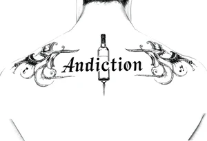 Drug addiction tattoo idea