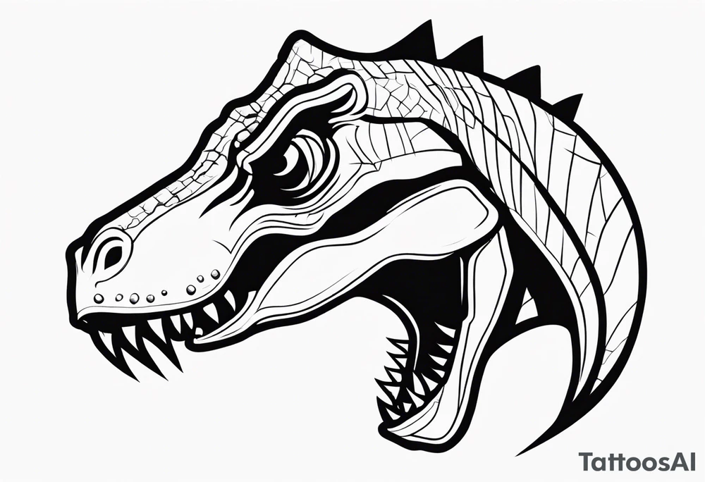 SCARY DINO tattoo idea