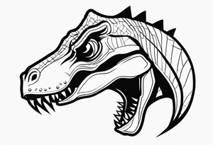 SCARY DINO tattoo idea
