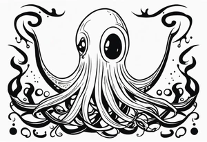 Fear of the deep squid body ink
lowbrow art tattoo idea