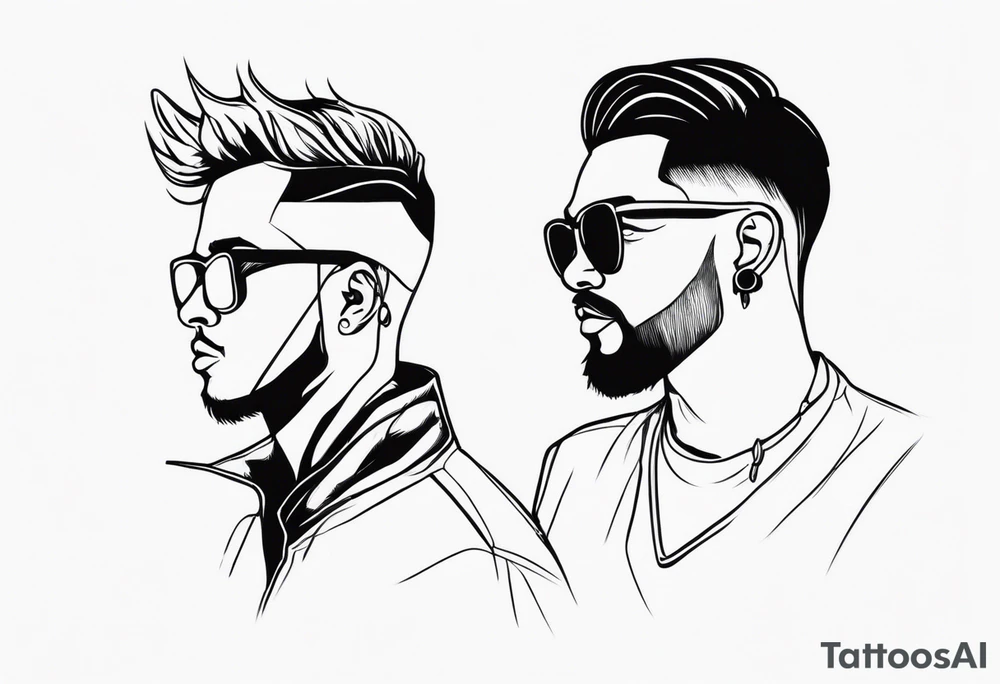Two men tattoo idea