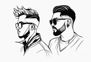 Two men tattoo idea