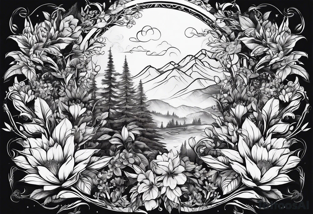 Plants tattoo idea