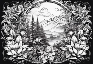 Plants tattoo idea