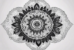 very simple mandala made of dots tattoo idea