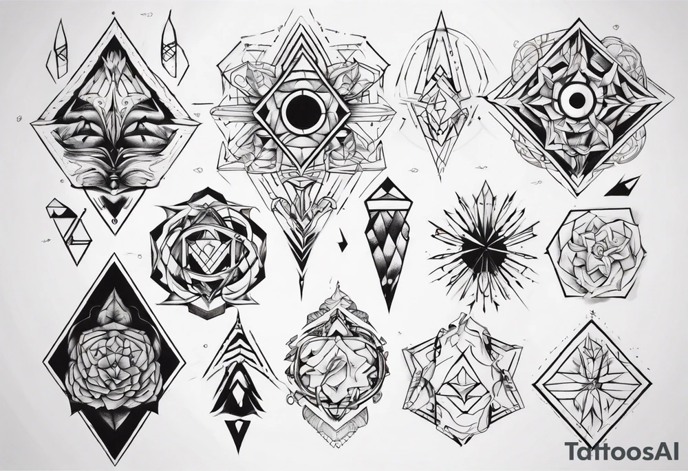 Geometric Ornemental tattoo idea