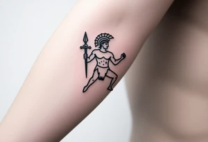 achilles the greek myth, in a symbol with no human shape tattoo idea