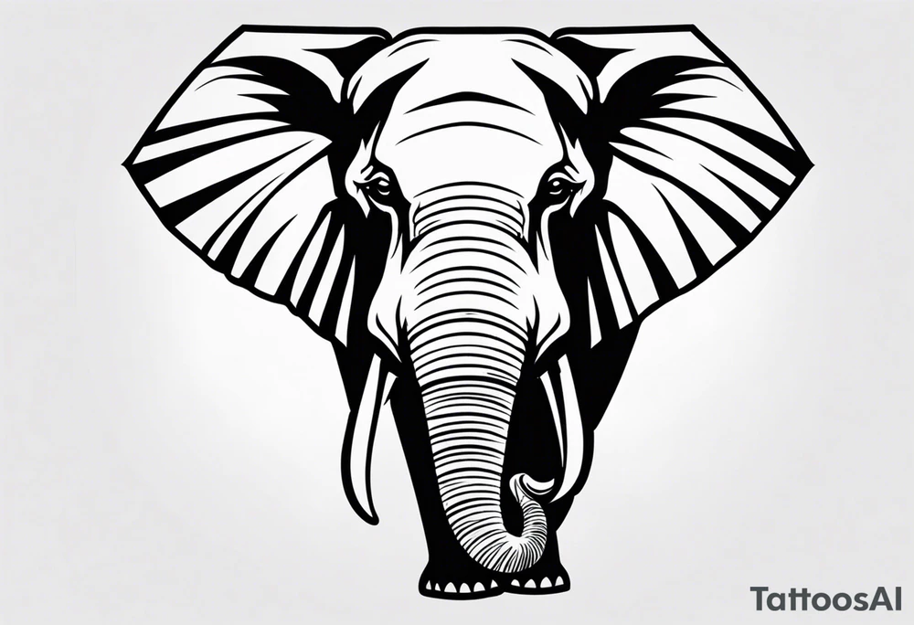 Angry elephant tattoo idea