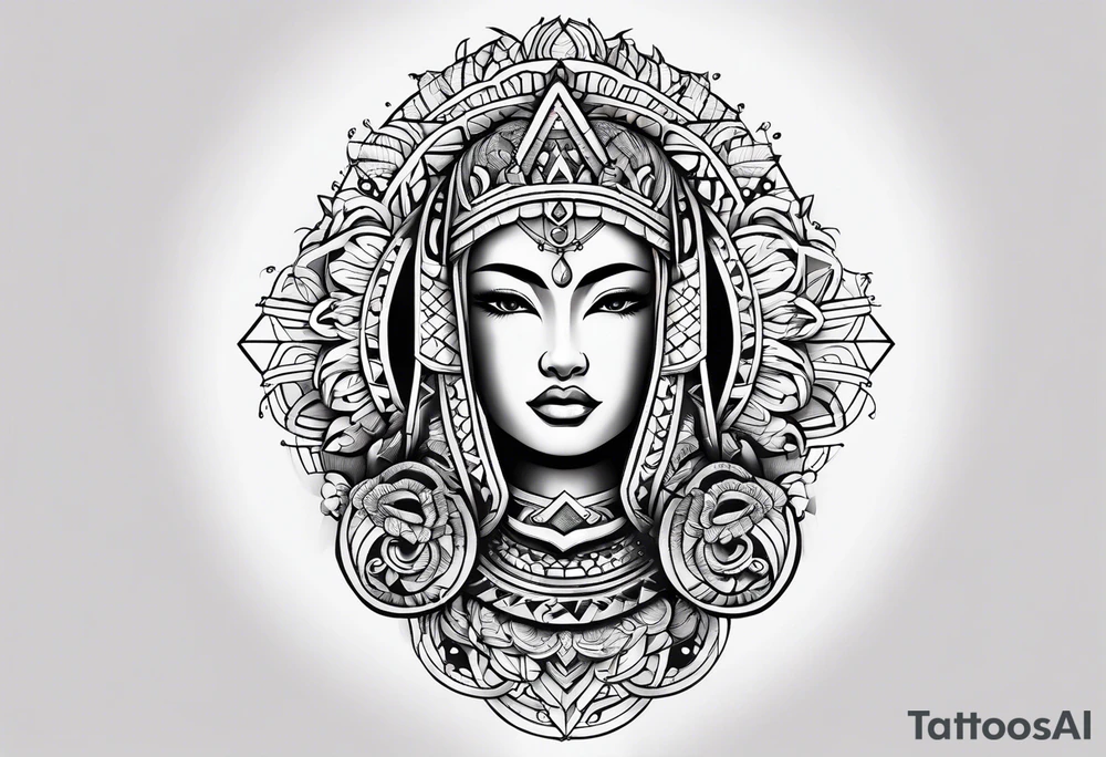 Danish and Filipino half arm sleeve tattoo idea