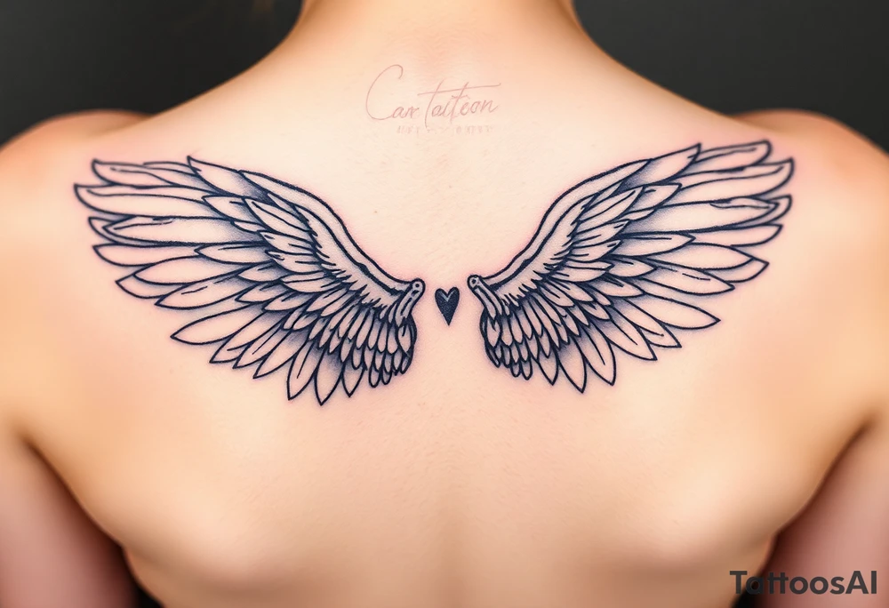 meaningful wings tattoo idea