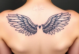 meaningful wings tattoo idea