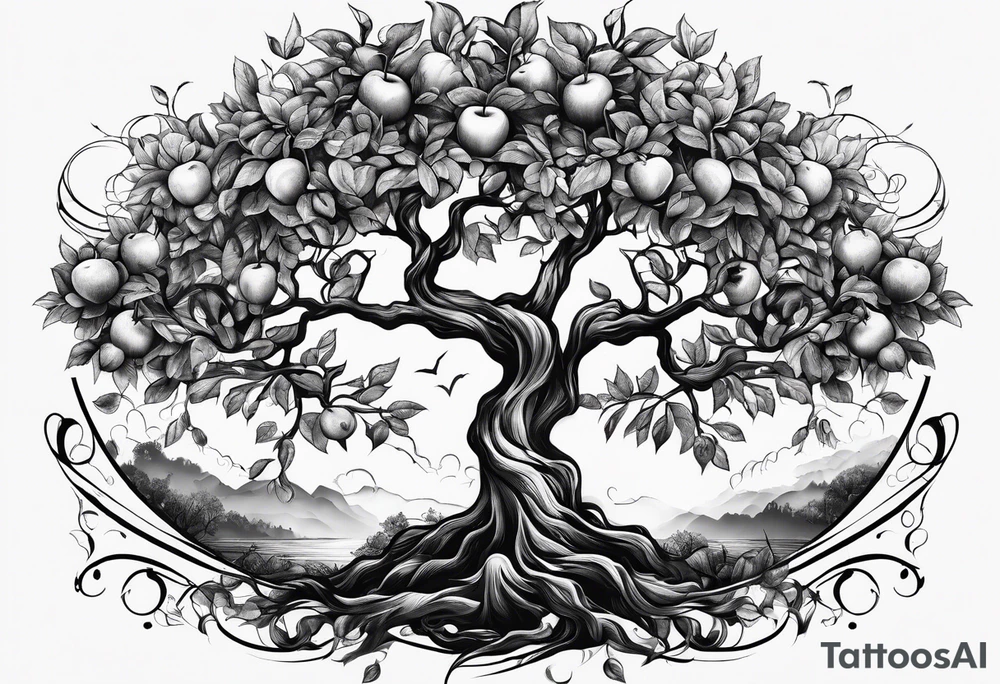Apple tree tattoo idea