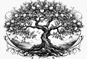 Apple tree tattoo idea