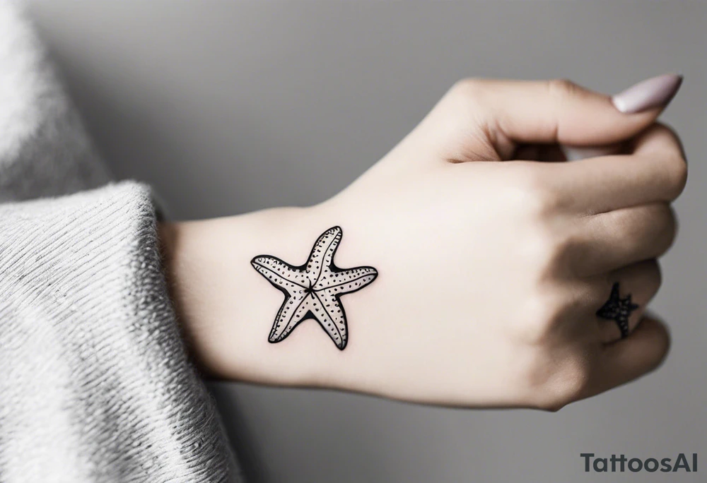 Dainty Shell/starfish wrist tattoo tattoo idea