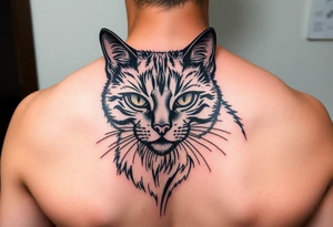 black cat tattoo idea