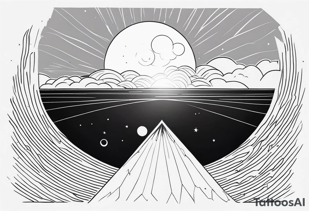 staring at the sun tattoo idea