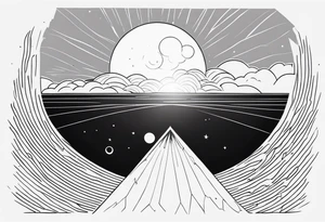 staring at the sun tattoo idea