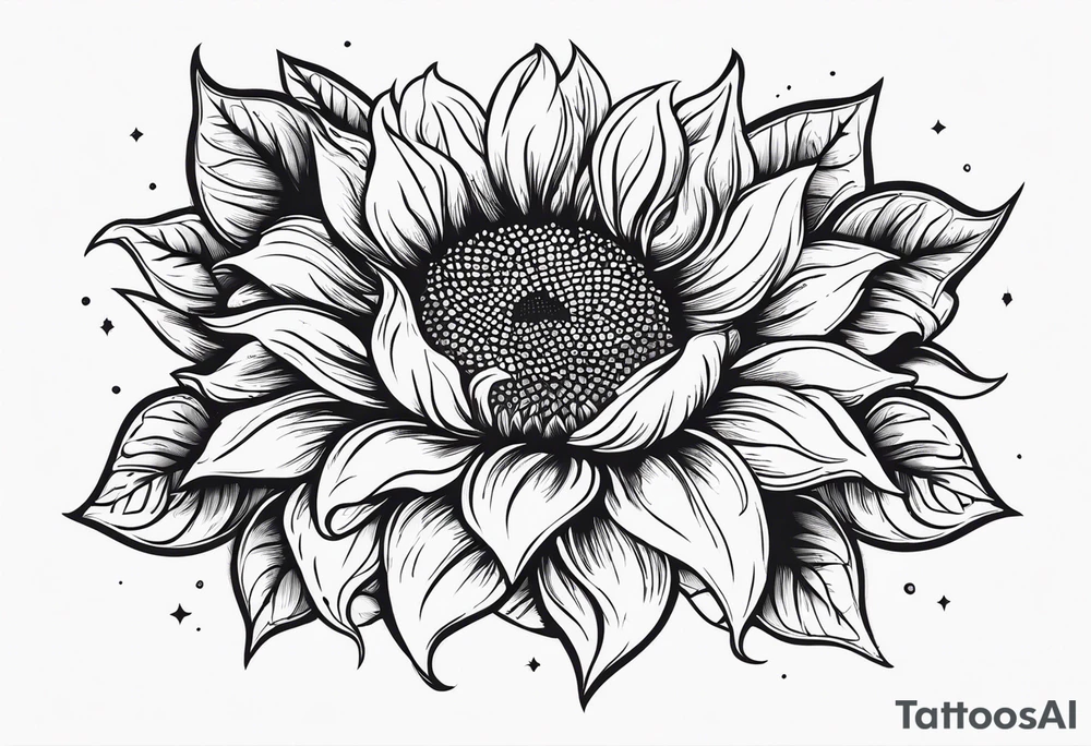 Sunflower for a male tattoo tattoo idea