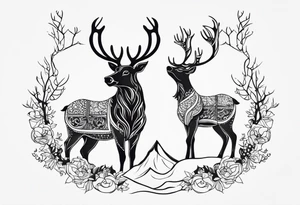 reindeer tattoo idea