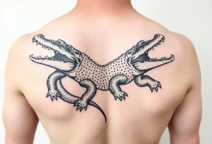 Mardi gras alligators tattoo idea