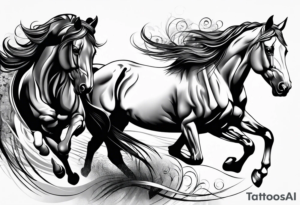 Horse sleeve tattoo idea