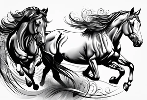 Horse sleeve tattoo idea