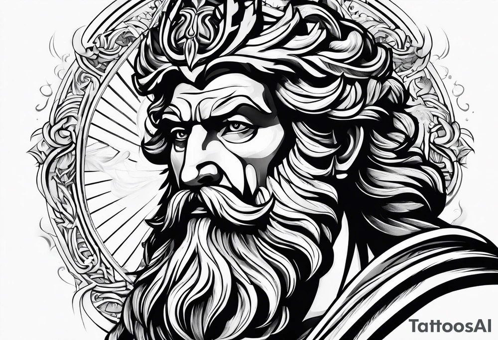 Zeus with lighting tattoo idea