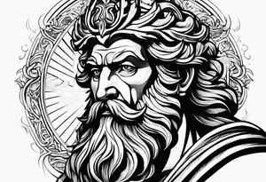 Zeus with lighting tattoo idea