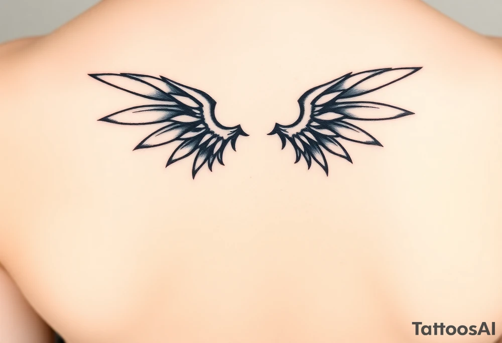 gothic wings tattoo idea