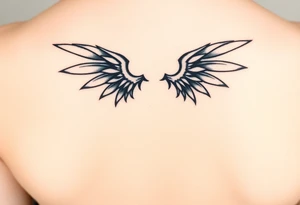 gothic wings tattoo idea