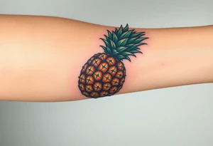 upside-down pineapple tattoo idea