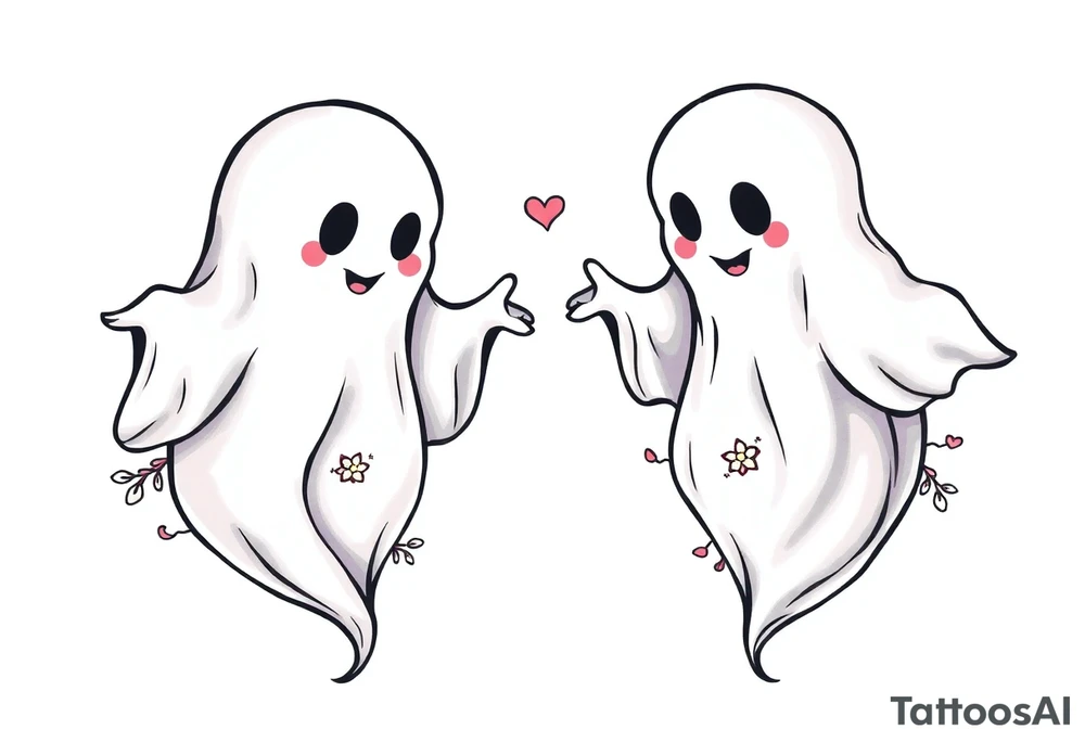 matching ghost tattoos tattoo idea