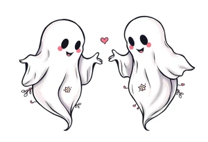 matching ghost tattoos tattoo idea