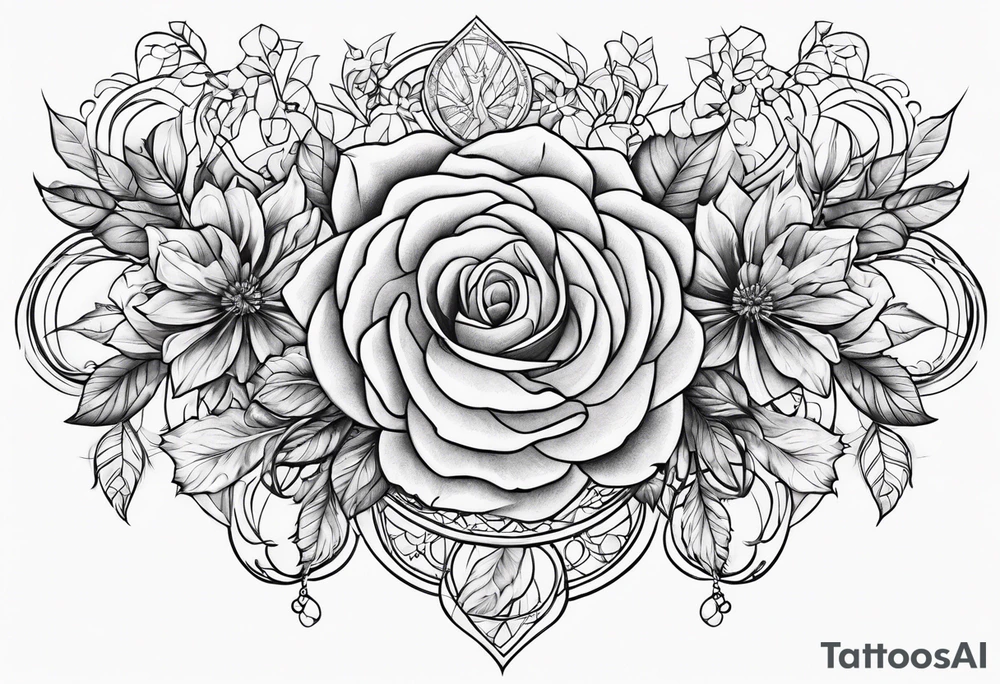 tangled flower with the laterns around it. tattoo idea